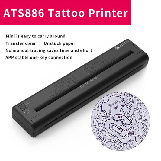 2024 New Wireless Battery Thermal Printer Tattoo Portable Machine Clear Transfer Tattoo Stencil Printer Thermal Copier Machine